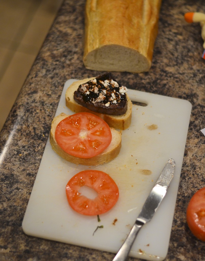 Steak Sandwich with Goat Cheese